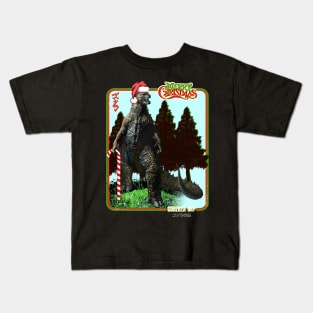 Godzilla christmas Kids T-Shirt